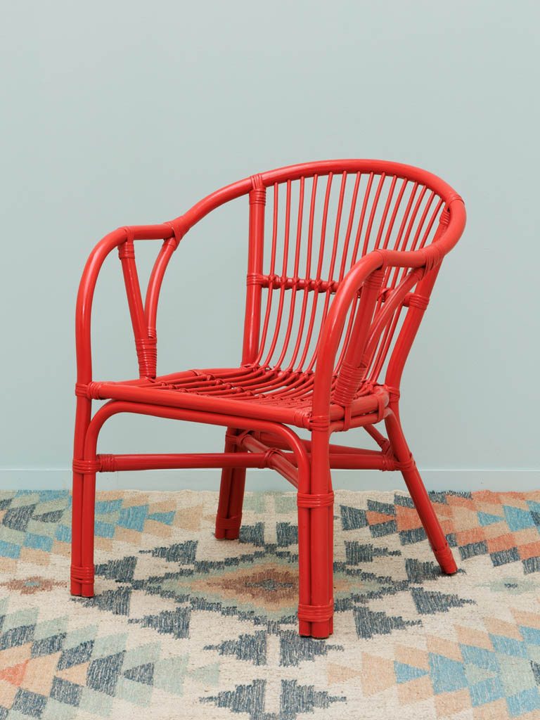 Chaise avec accoudoirs rouge Passoa - 1