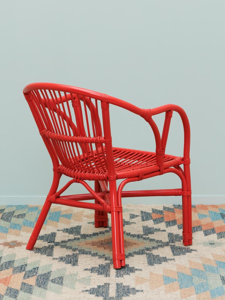 Chaise avec accoudoirs rouge Passoa - 3