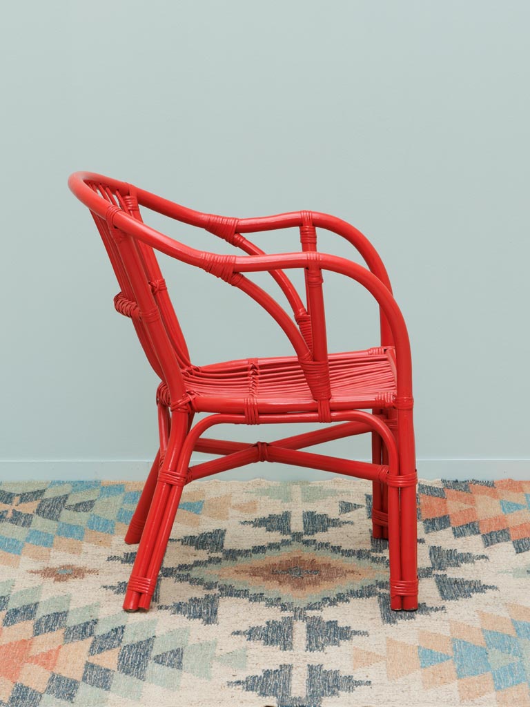 Chaise avec accoudoirs rouge Passoa - 5