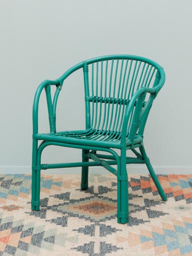 Chaise avec accoudoirs verte Passoa