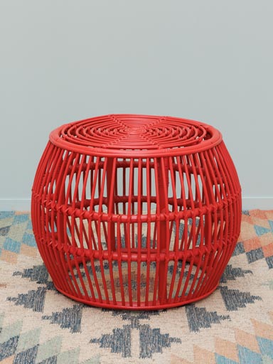 Grande table d'appoint rouge ronde Passoa