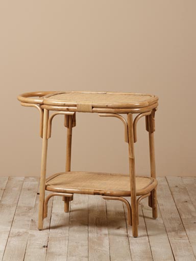 Rattan kitchen trolley