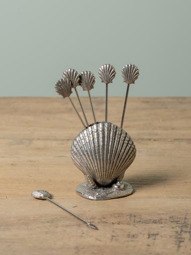 Toothpick holder set seashell