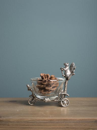 Small jam pot squirrel on wheels