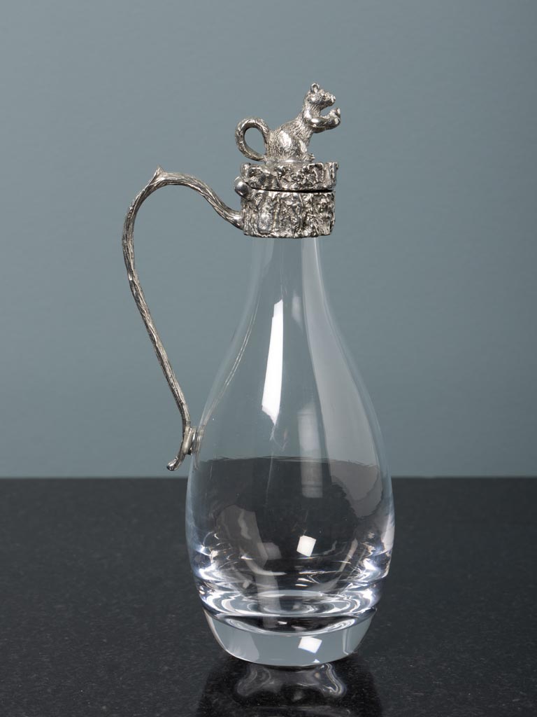 Vinegar bottle with pewter squirrel - 4