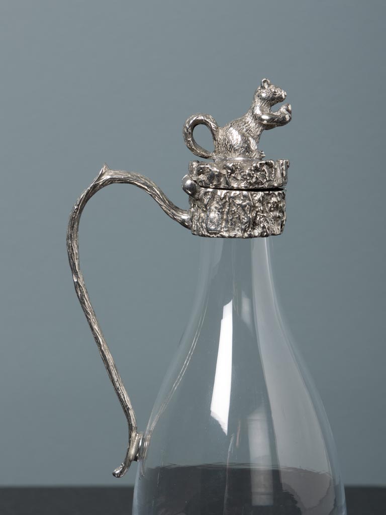 Vinegar bottle with pewter squirrel - 6