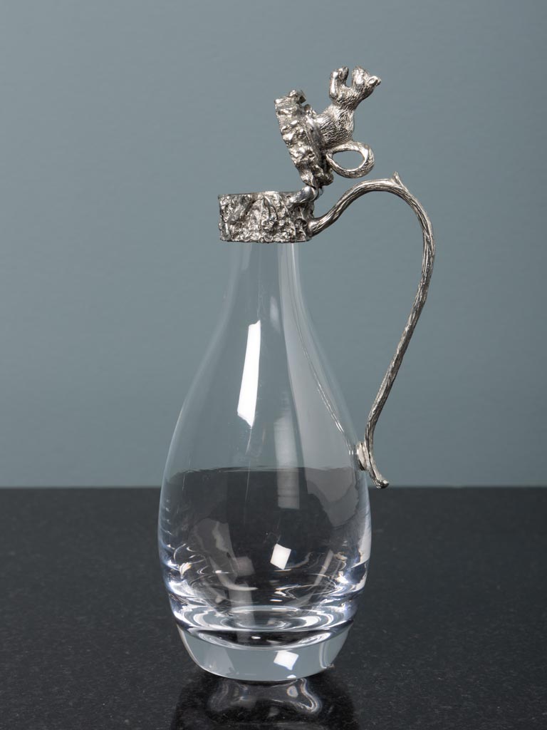 Vinegar bottle with pewter squirrel - 5