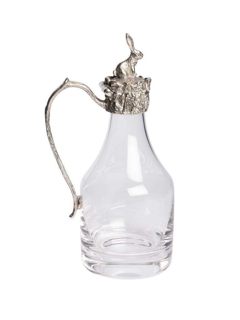Vinegar bottle with pewter rabbit - 3