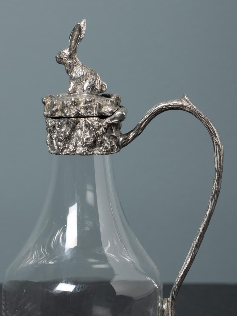 Vinegar bottle with pewter rabbit - 5