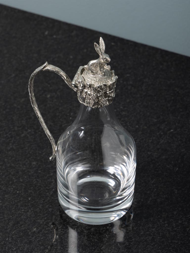 Vinegar bottle with pewter rabbit - 7