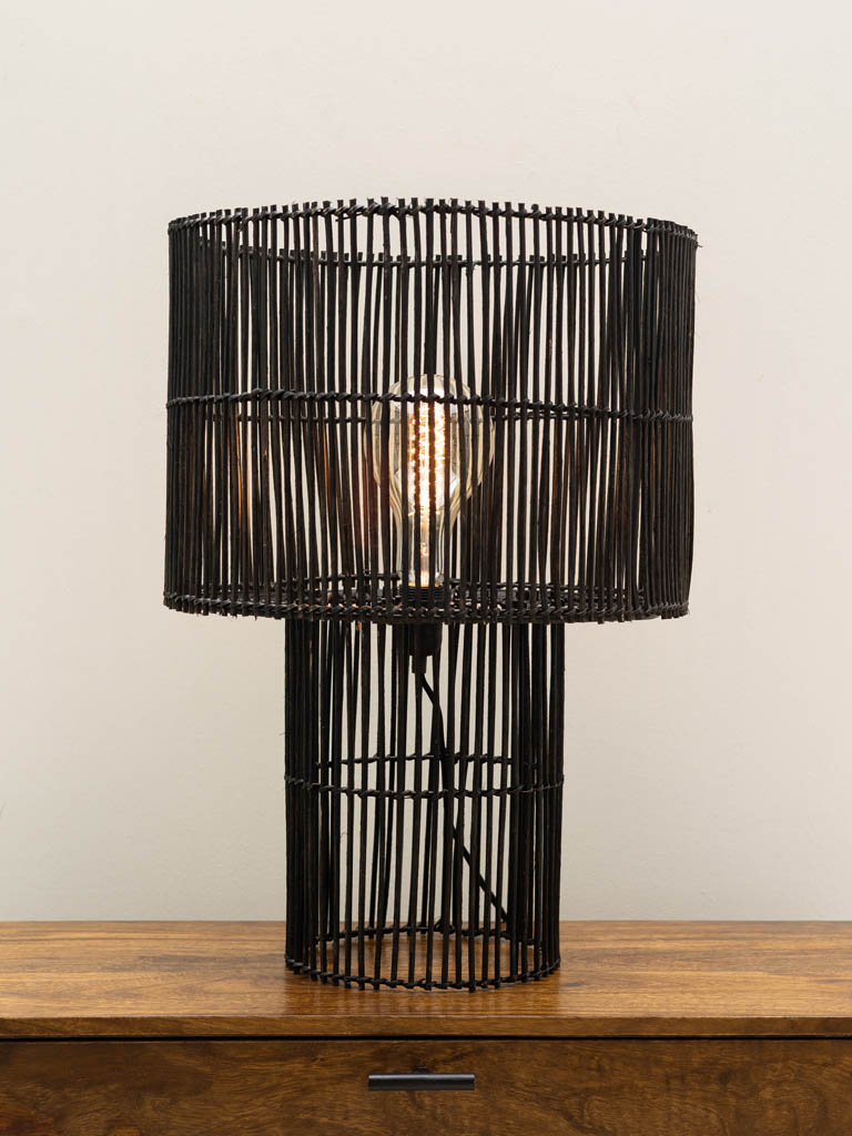 Rattan black lamp Dozza - 1