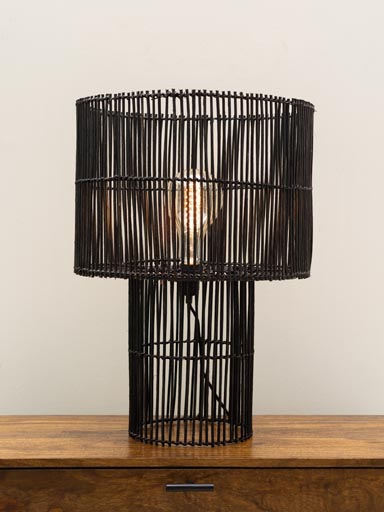 Rattan black lamp Dozza