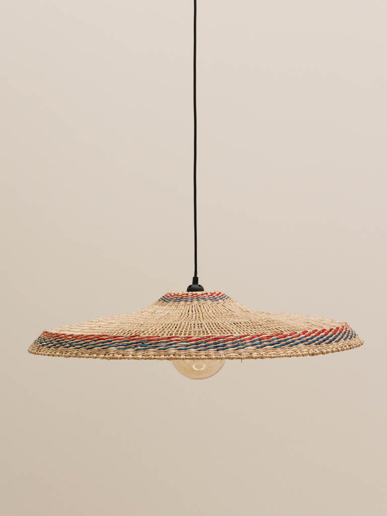 Hanging lamp Samoa blue and red edge - 1