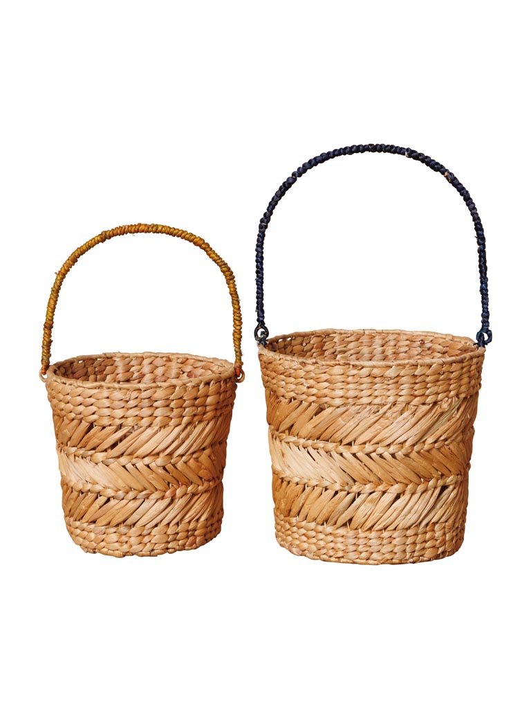 S/2 baskets colored handles - 2