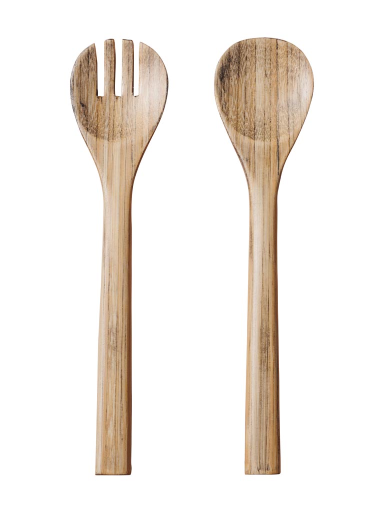 S/2 salad servers darker Bamboo - 2