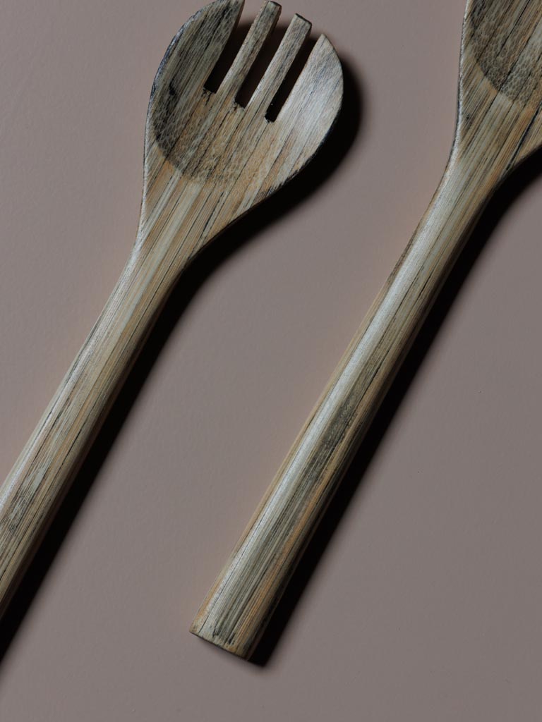 S/2 salad servers darker Bamboo - 4