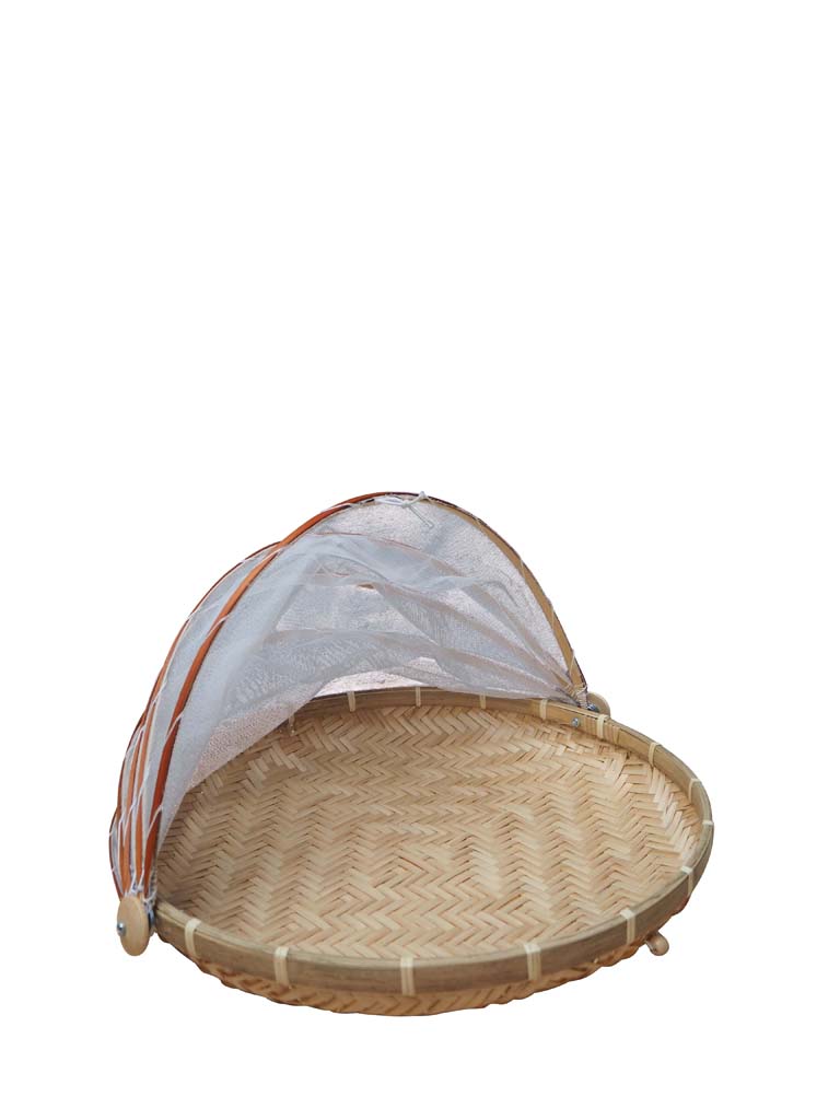 Fruit basket in bamboo with net - 2
