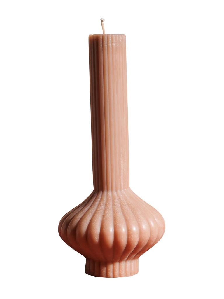 Delicate candle beige Noka - 2