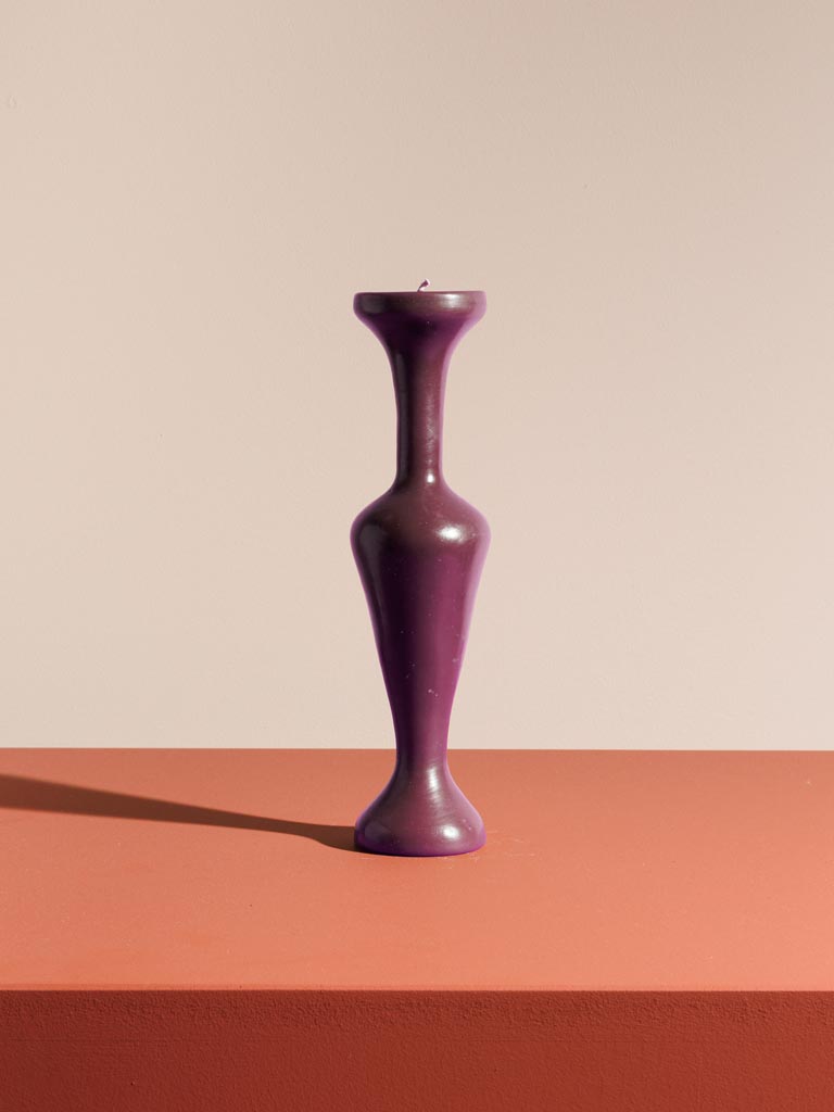 Bougie Vase lie de vin Noka - 1