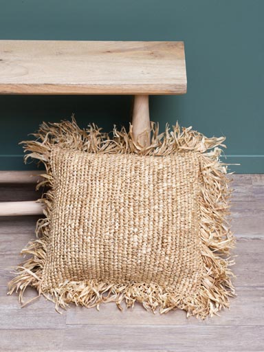 Beige raffia cushion (Paralume incluso)