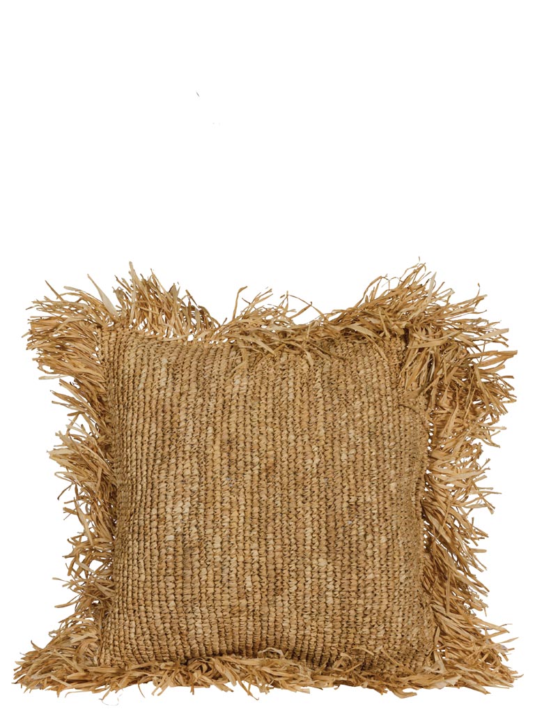 Beige raffia cushion 50x50* - 2