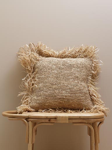 Beige raffia cushion 50x50* (Paralume incluso)