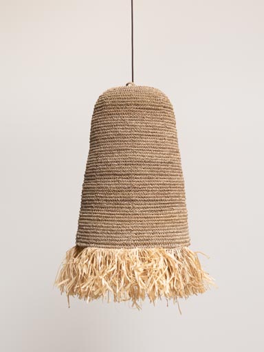 Hanging natural raffia lamp Kika