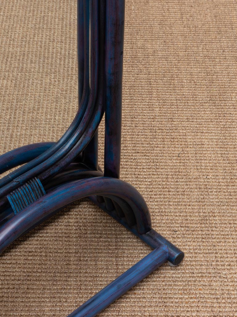 Miroir sur pied rotin bleu Pigmento - 5