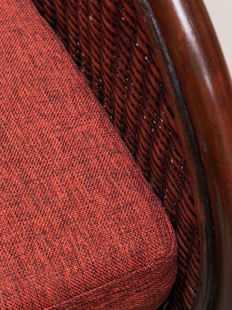 Dark orange armchair with cushion Pigmento - 6