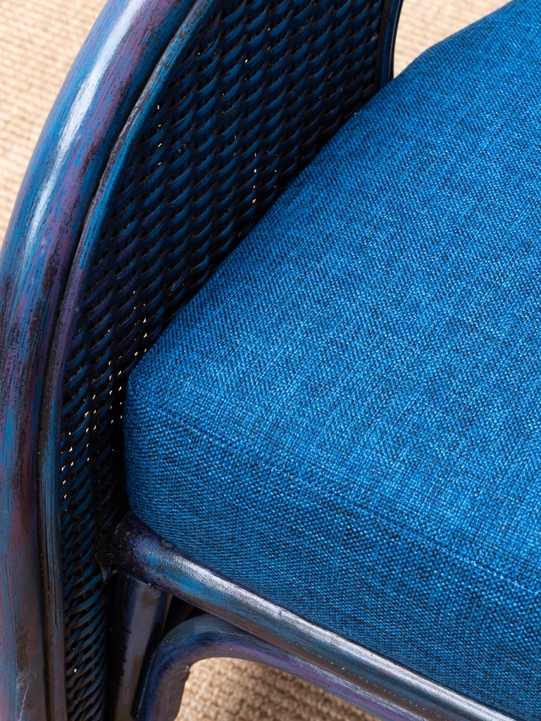 Blue armchair with cushion Pigmento - 6