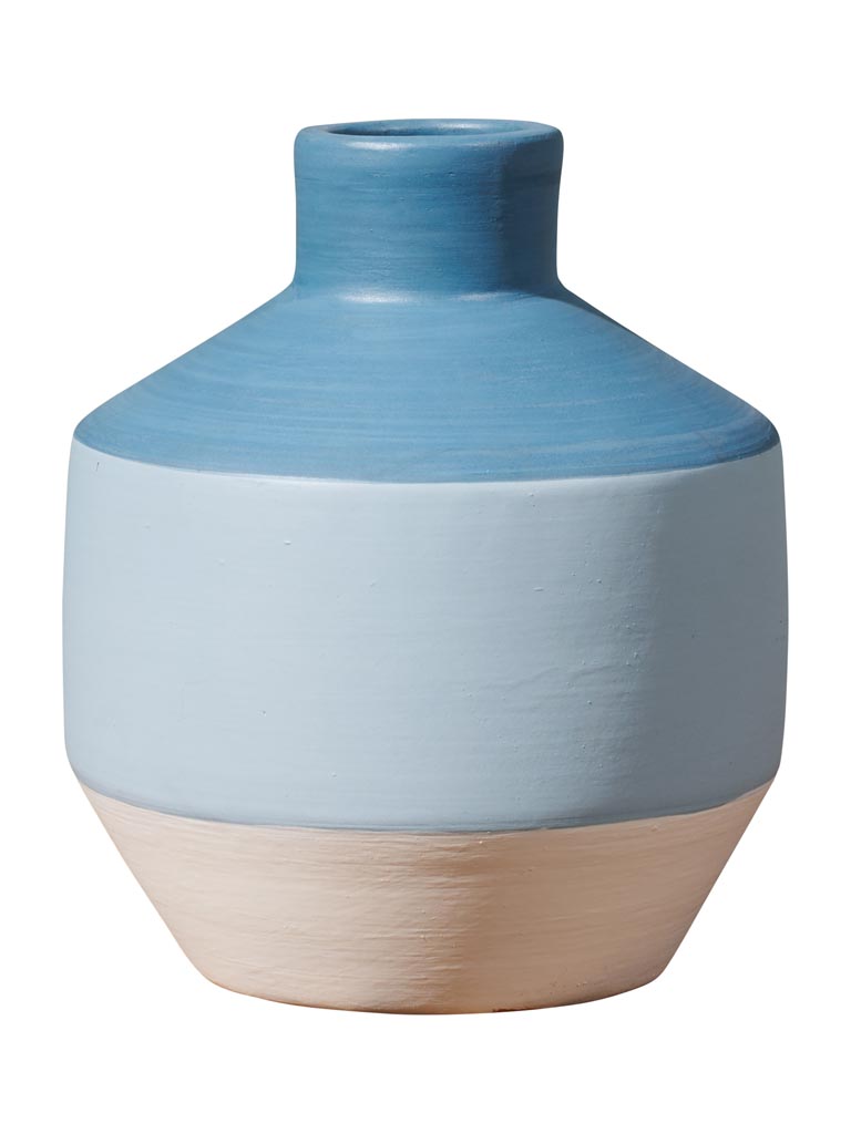 Hanpainted vase blue shades - 2