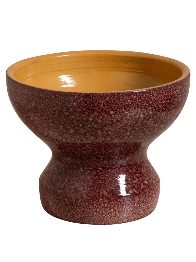 Burgundy bowl mustard inside - 2