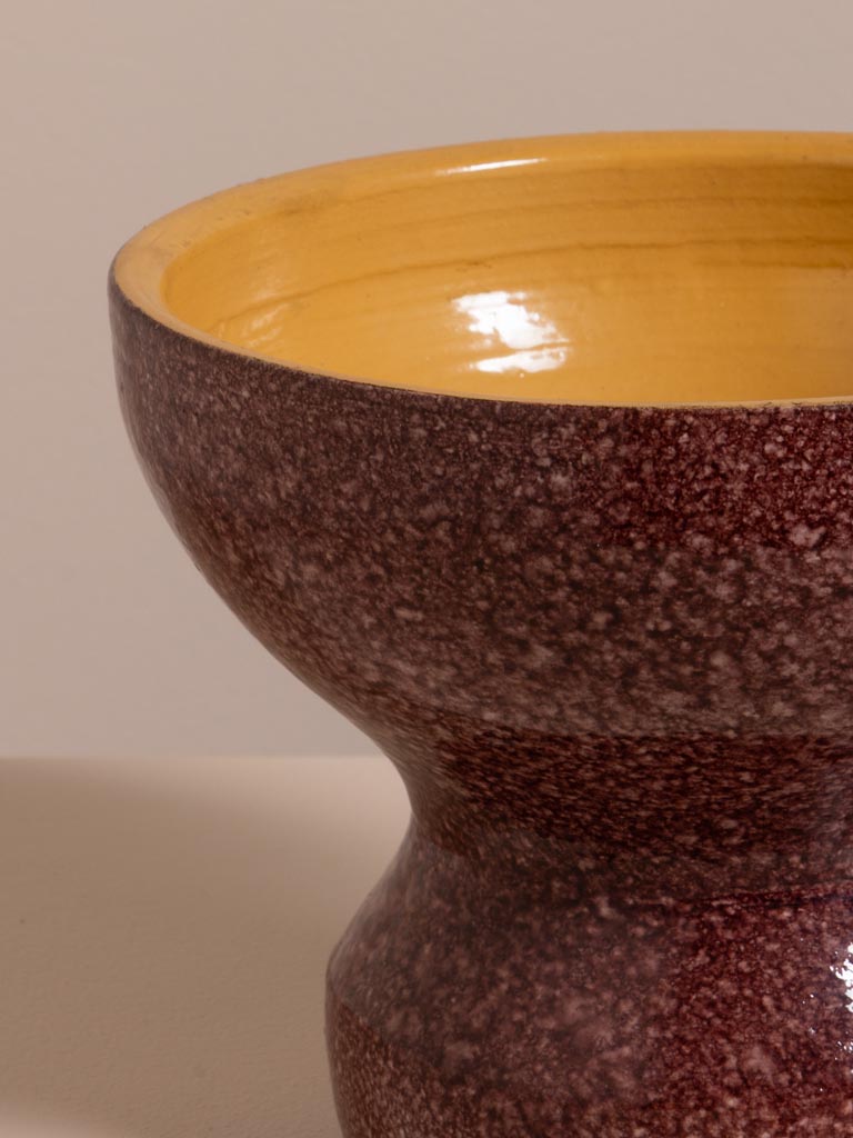 Burgundy bowl mustard inside - 3