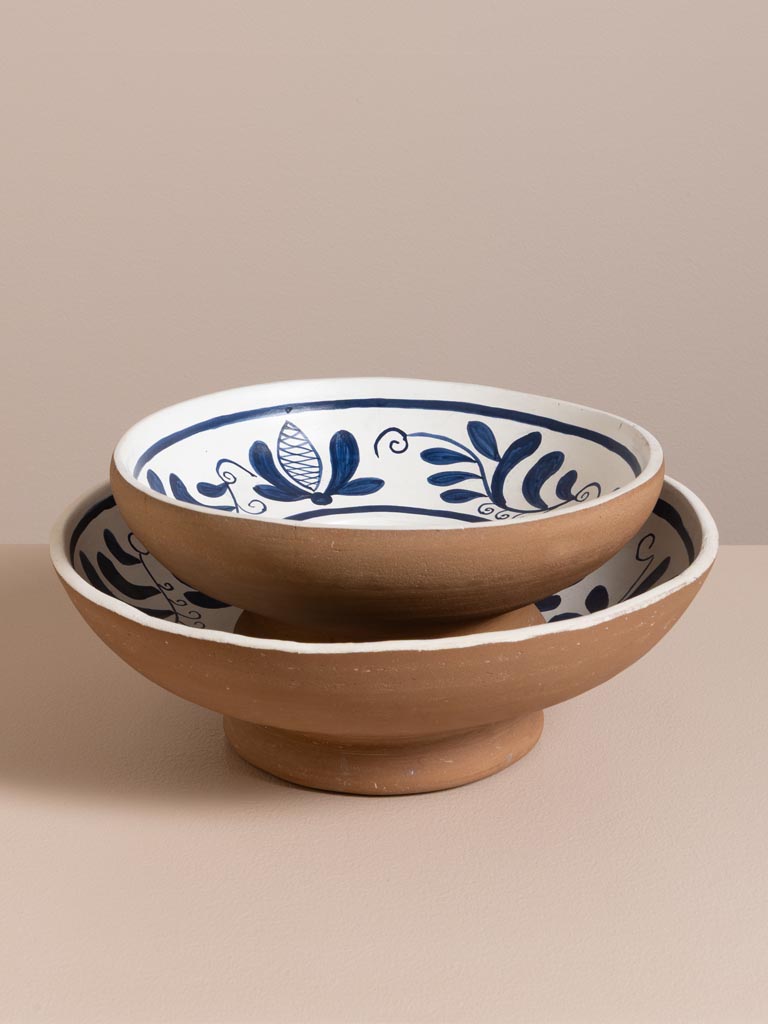 Handpainted terracotta bowl Bleuet - 4