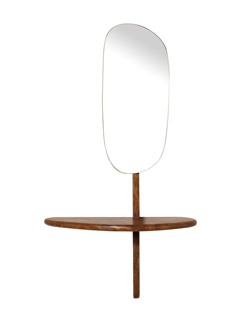Small abstract mirror with tiny shelf - 3