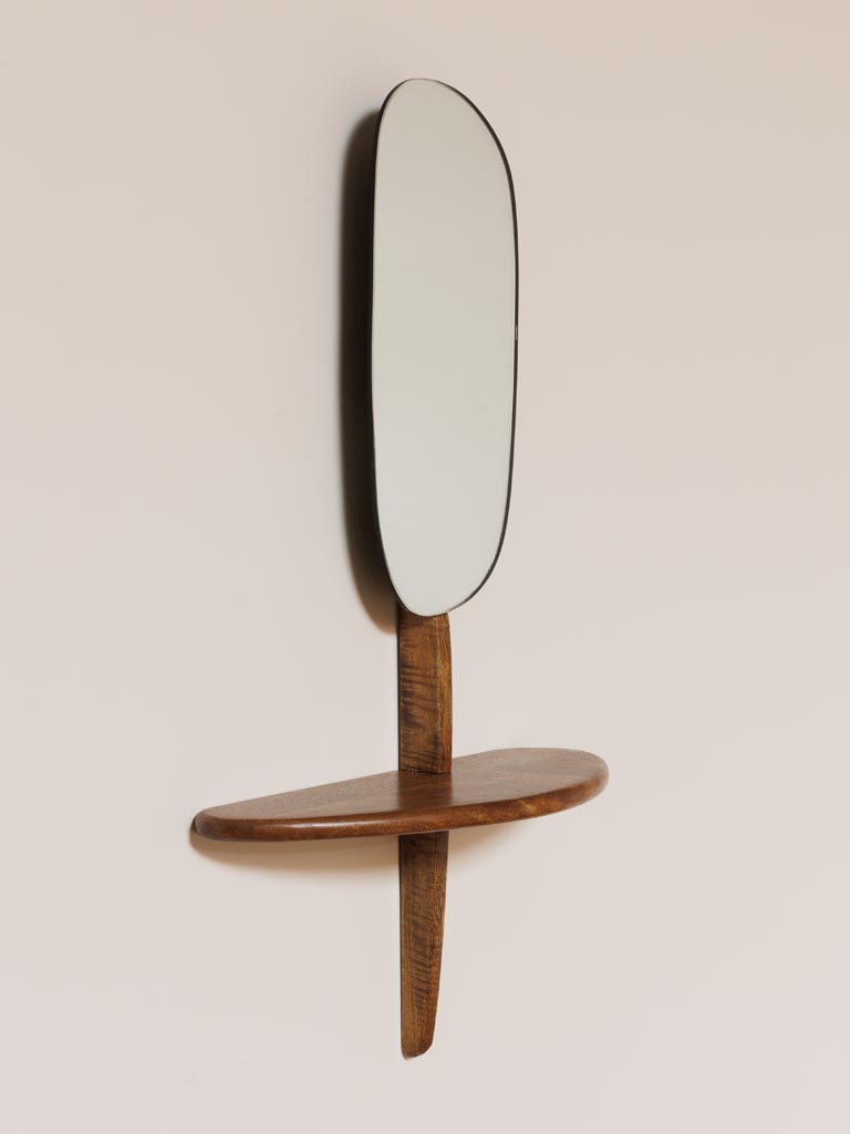 Small abstract mirror with tiny shelf - 3