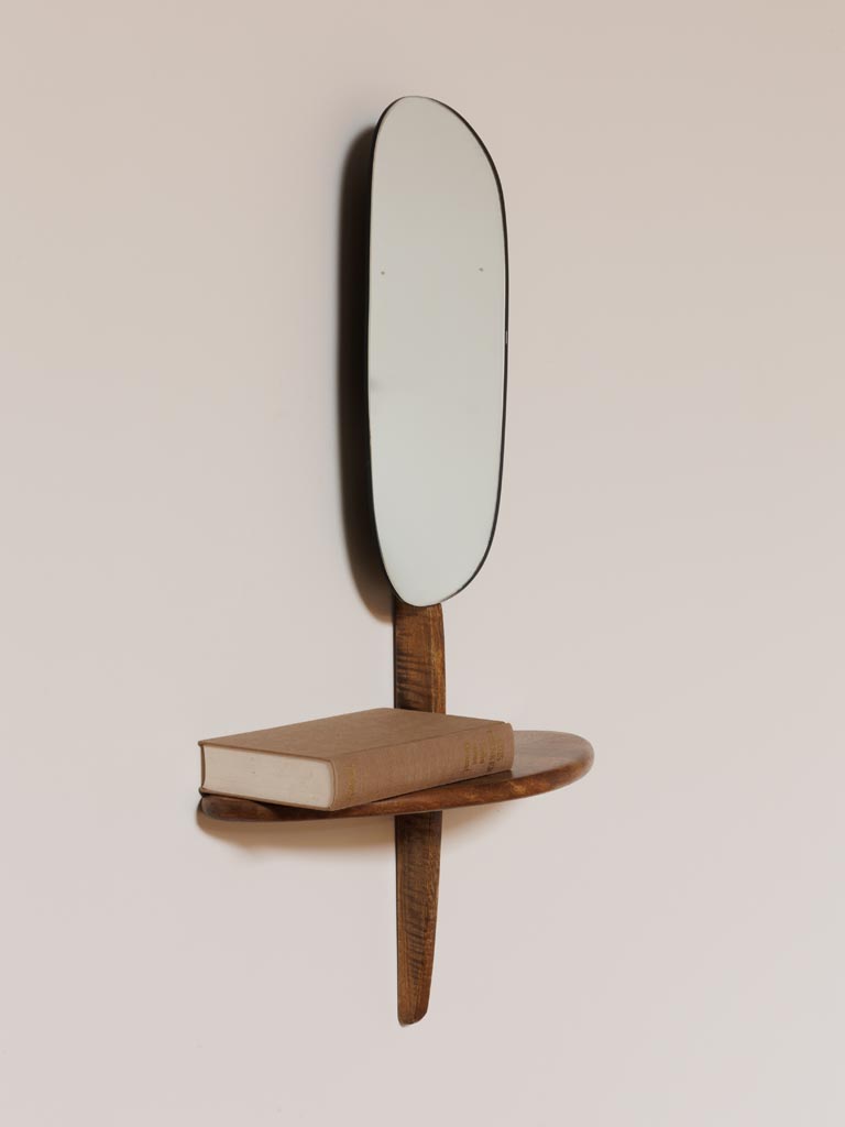 Small abstract mirror with tiny shelf - 5