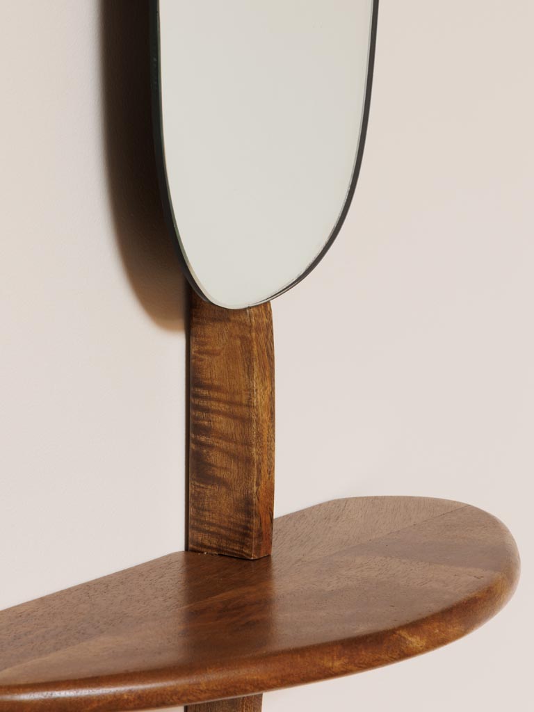 Small abstract mirror with tiny shelf - 4