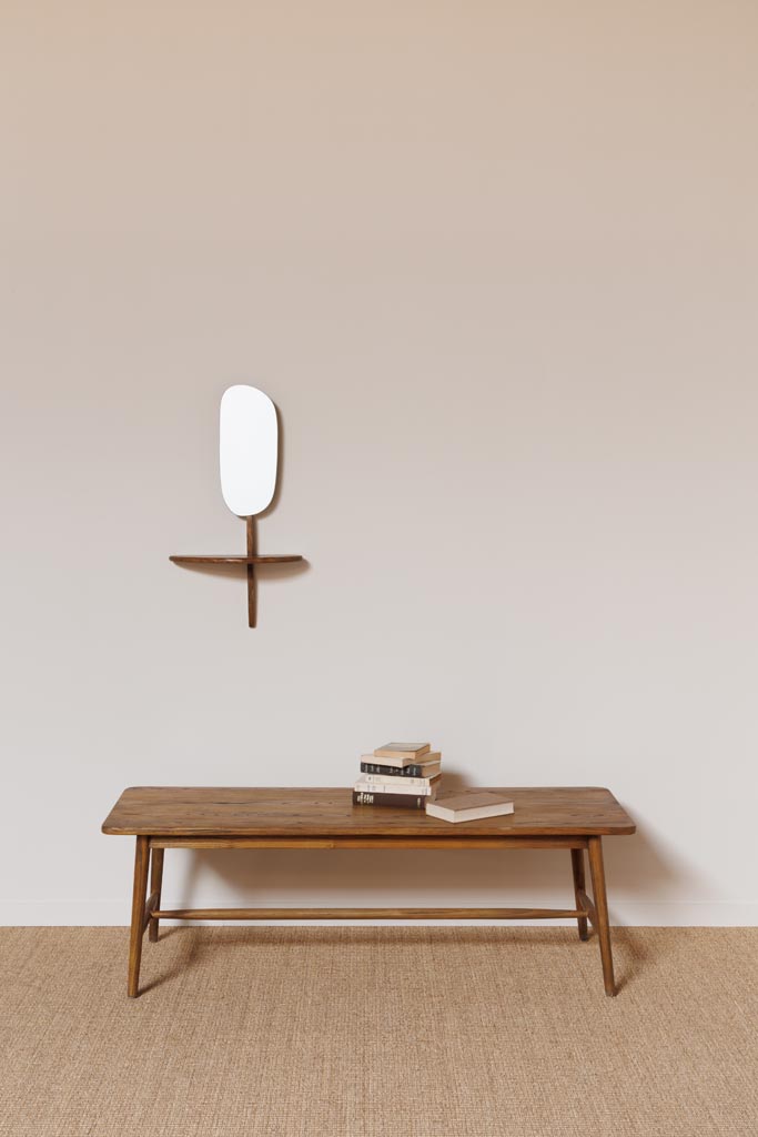 Small abstract mirror with tiny shelf - 7
