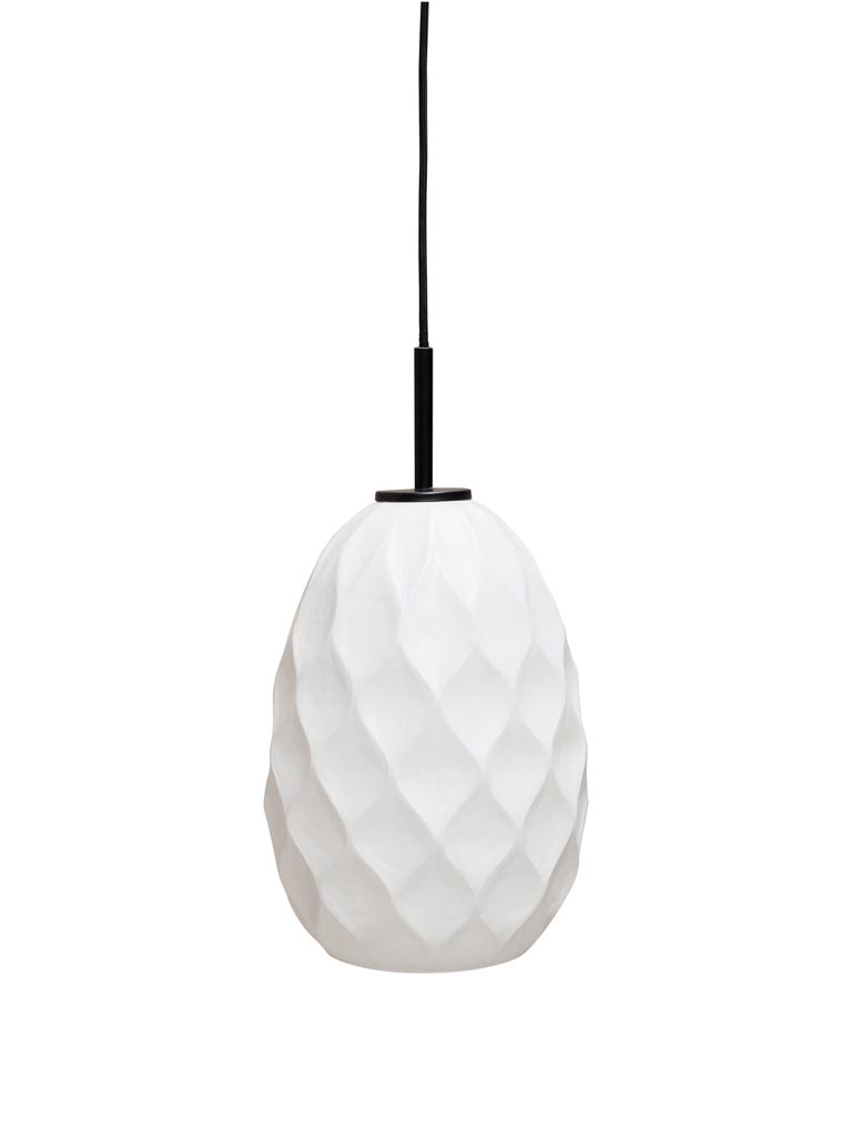 Hanging lamp white facets - 2