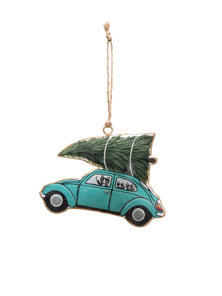 Hanging car with tree - 2