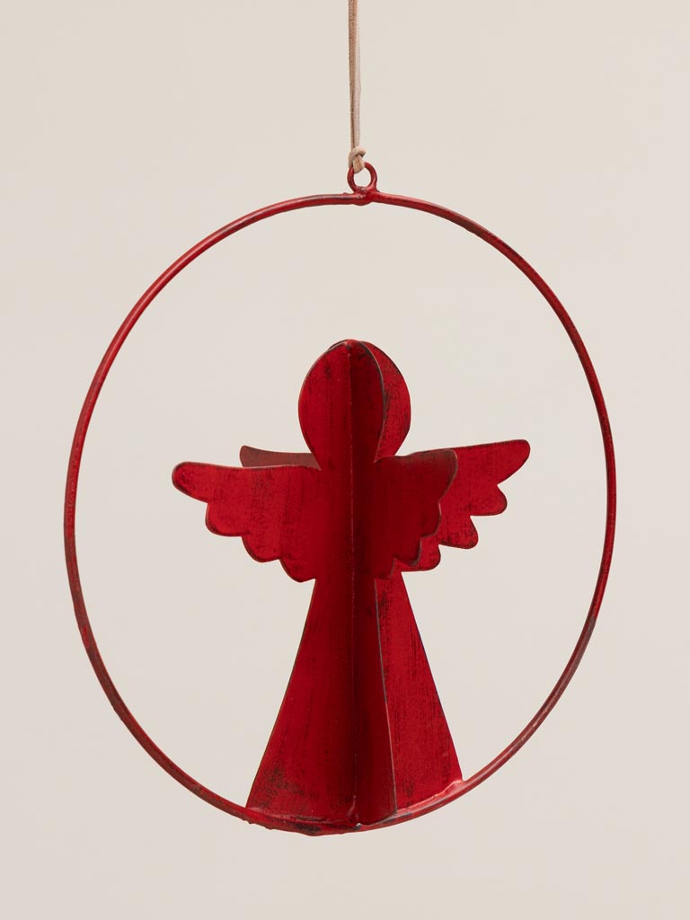 Suspension cercle et ange rouge - 3