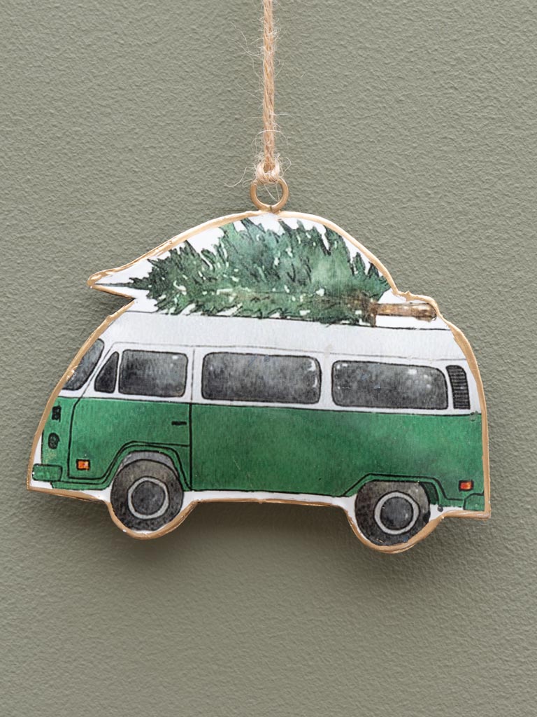 Hanging green van with tree - 3