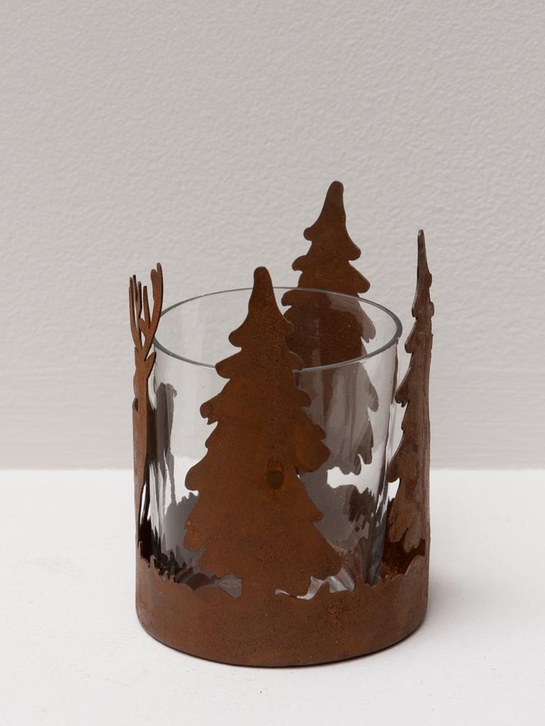 Rust forest with deer tealight holder - 5
