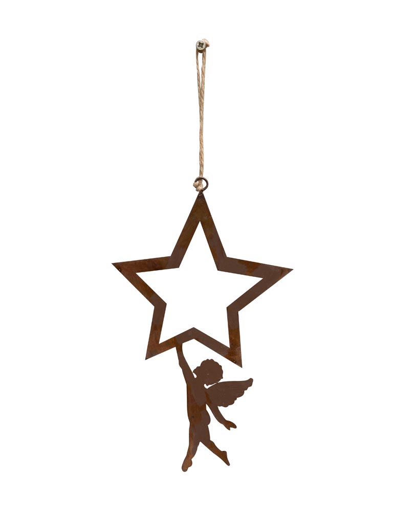 Hanging star with angel - 2