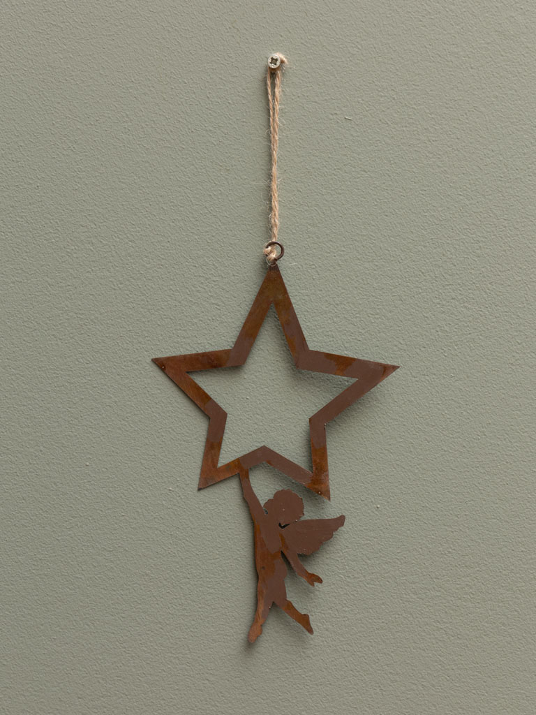 Hanging star with angel - 1