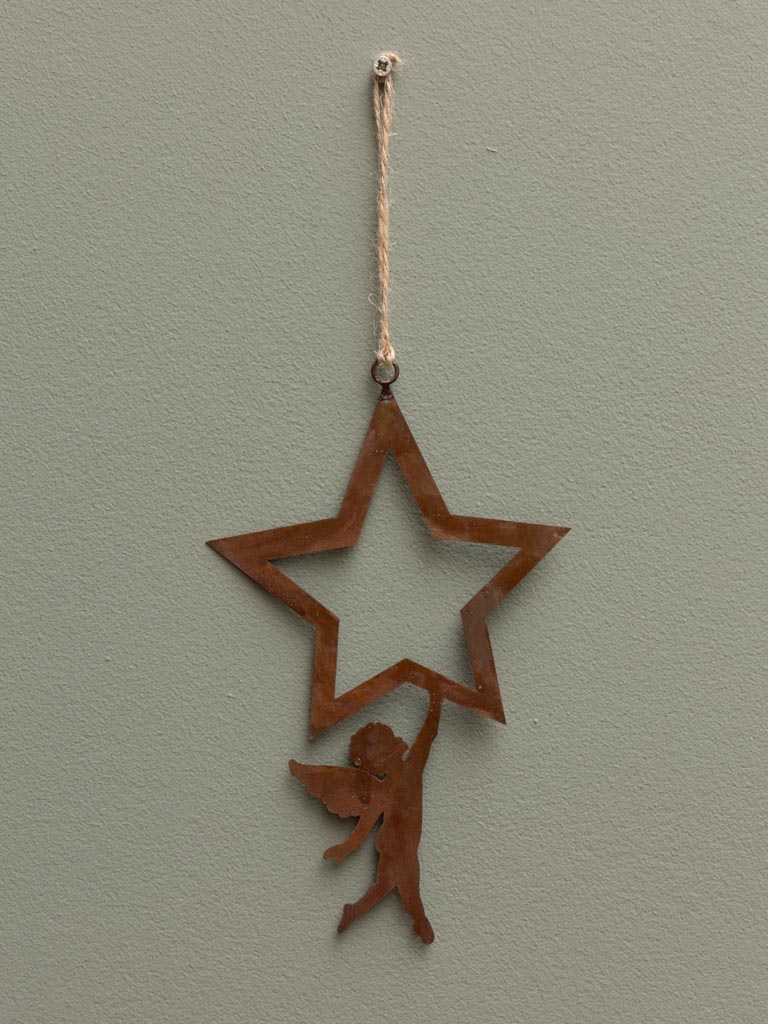 Hanging star with angel - 3