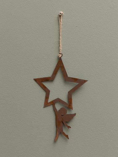 Hanging star with angel