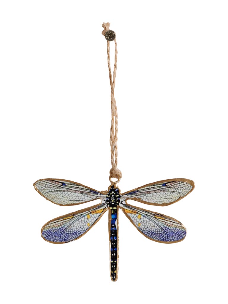 Hanging dark blue dragonfly - 2