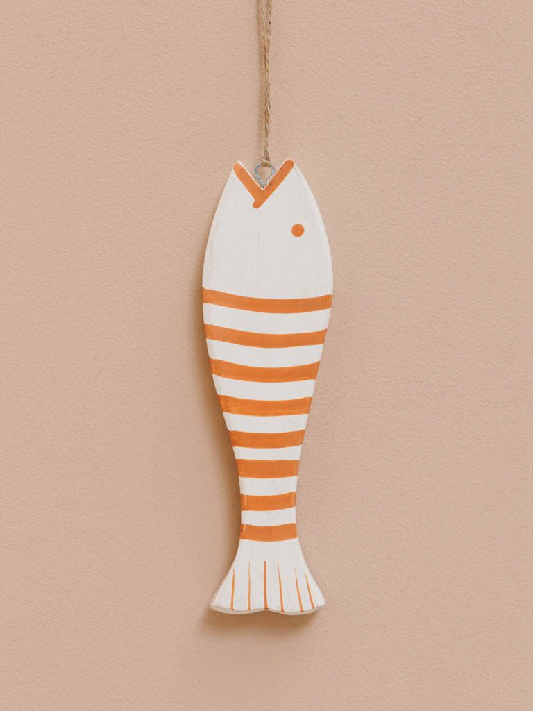 Small hanging orange & white fish - 1
